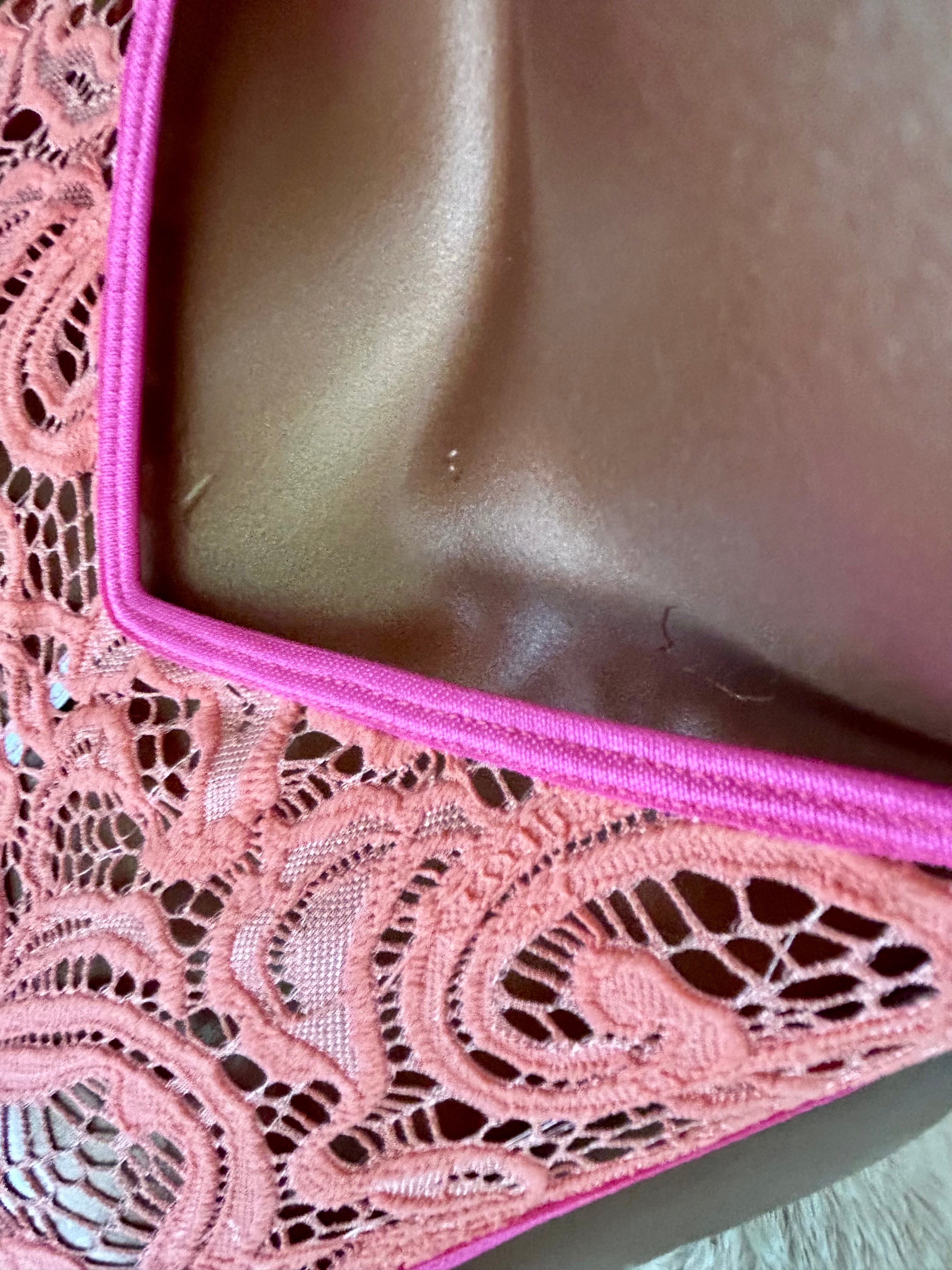 *Medium, Coral Lace, One Piece, Bodysuit