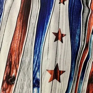 Gray Woodgrain Stars and Stripes