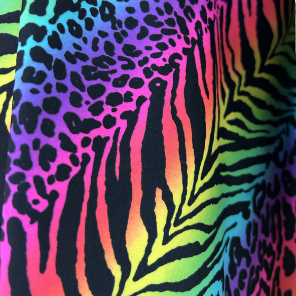 Neon Animal Print Stripe