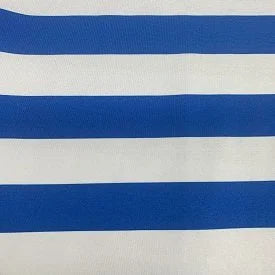 Royal and White Stripe