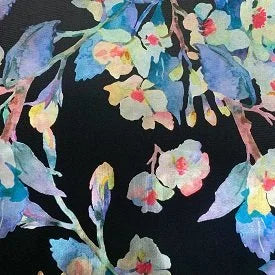 Metallic Floral on Black