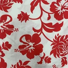 Red and White Hibiscus