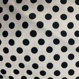 White with Black Polka Dots